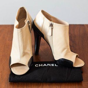 Chanel Peep Toe Booties